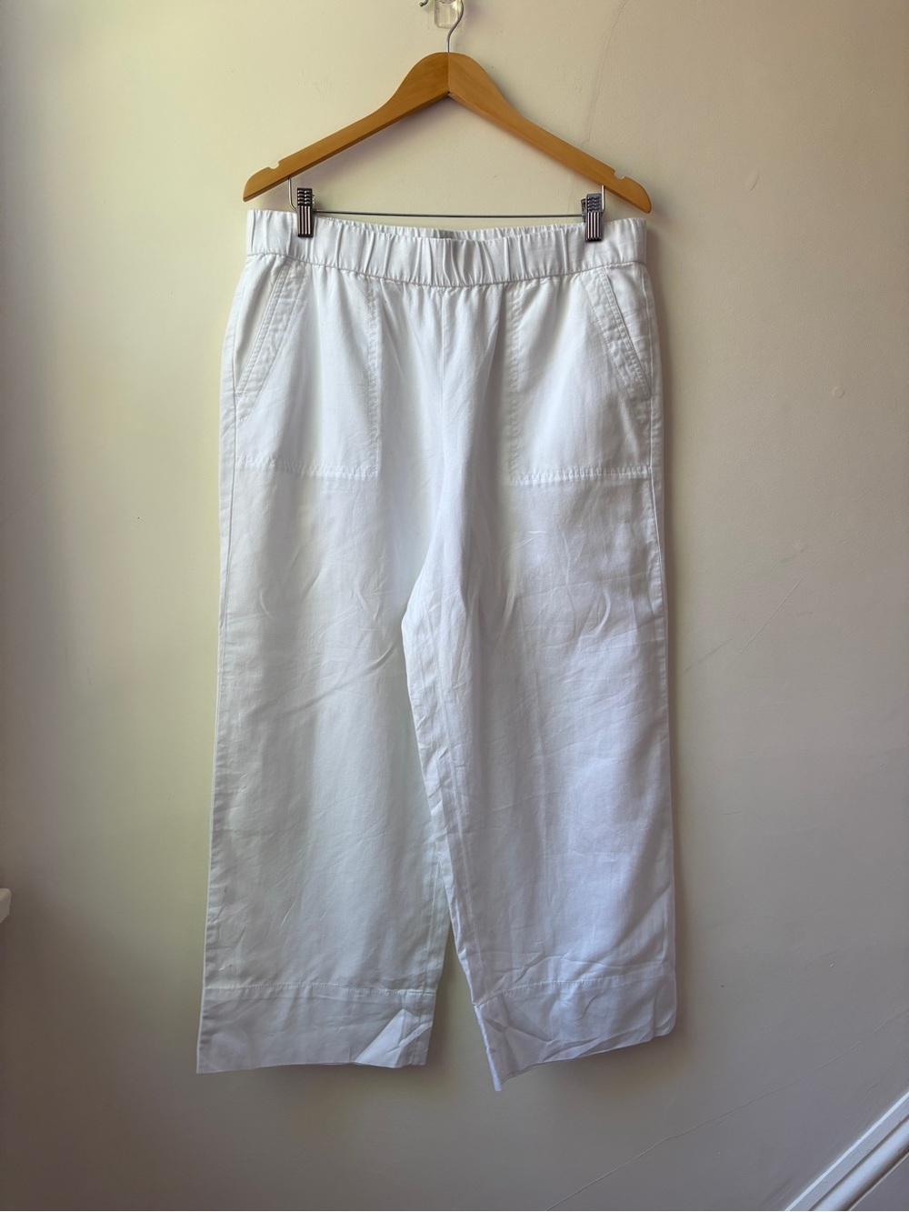 NWT Talbots Cotton/Linen Blend Crop Pant - Picture 3 of 8